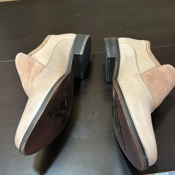 FREE PEOPLE Natural Leather & Nubuck Suede Blush Pink BRADY Loafer. 38 - Picture 6 of 8